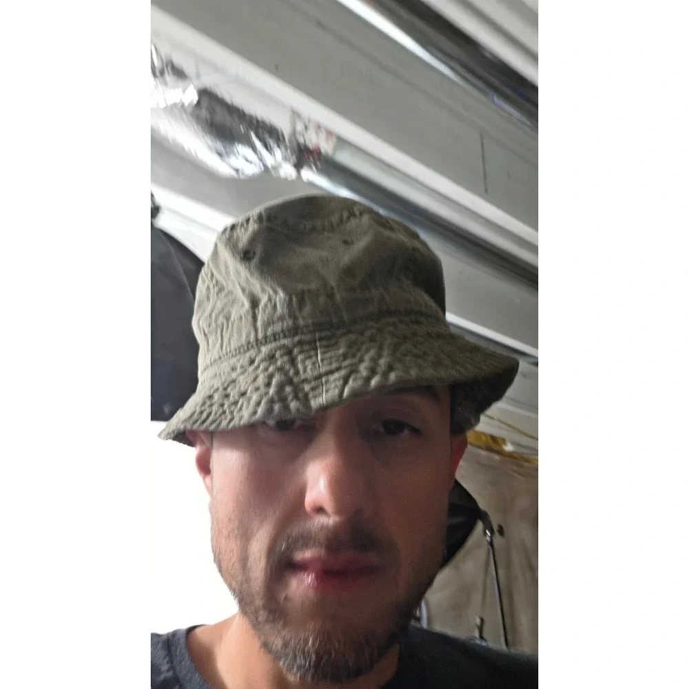 Olive Green Bucket Hat Medium Olive Green Outdoor Sun Utility Grunge Fishing Cap